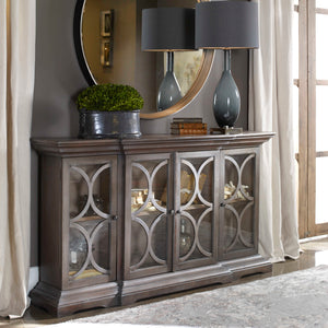  Open-Carved 4-Door Wooden Cabinet | Oroa.com