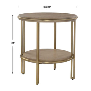   Brushed Brass Framed Side Table | Oroa.com