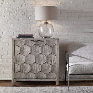   2-Door Honeycomb Mahogany Cabinet | Oroa.com
