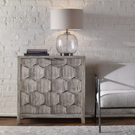   2-Door Honeycomb Mahogany Cabinet | Oroa.com