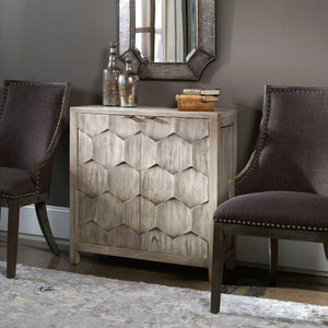   2-Door Honeycomb Mahogany Cabinet | Oroa.com