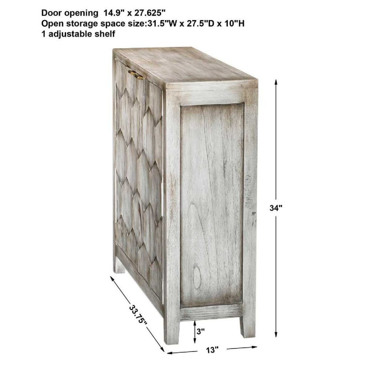   2-Door Honeycomb Mahogany Cabinet | Oroa.com