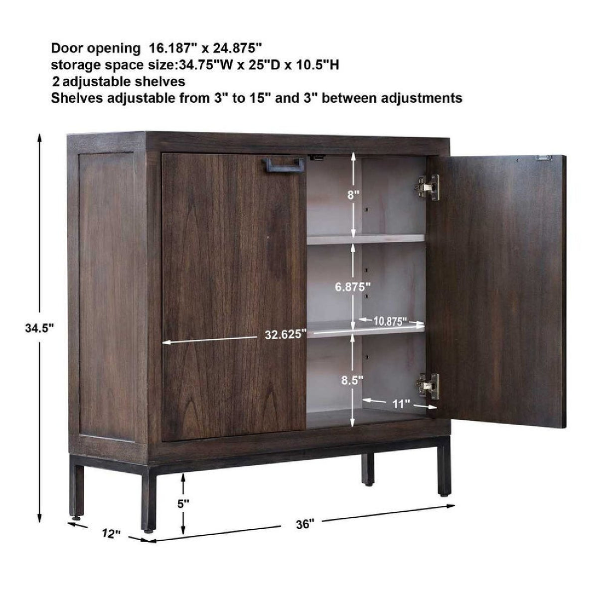   2-Door Wooden Cabinet | Oroa.com