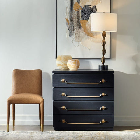   Black Mahogany 4-Drawer Accent Chest | Oroa.com