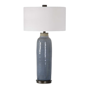   Distressed Blue Ceramic Table Lamp | Oroa.com