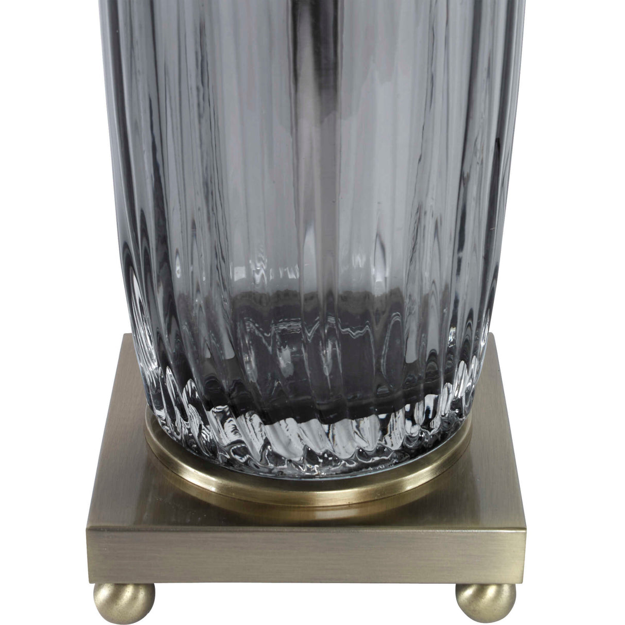   Pleated Gray Glass Table Lamp | Oroa.com