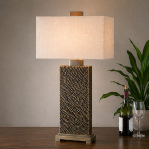   Beige Linen Shade Table Lamp | Oroa.com