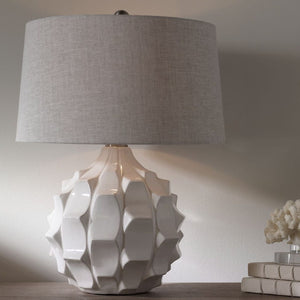   Gloss White Ceramic Table Lamp | Oroa.com