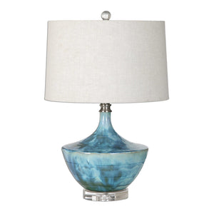   Blue Tie-Dyed Ceramic Table Lamp | Oroa.com