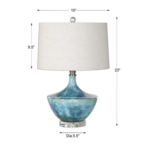   Blue Tie-Dyed Ceramic Table Lamp | Oroa.com
