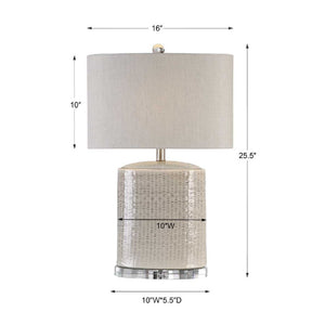   Textured Oval Ceramic Table Lamp | Oroa.com