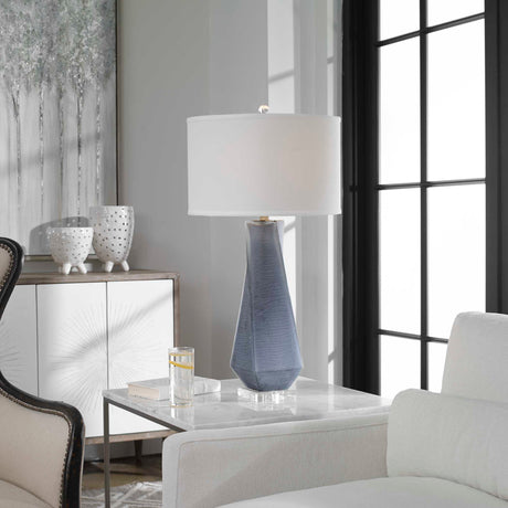   Twisted Gray Glass Table Lamp | Oroa.com