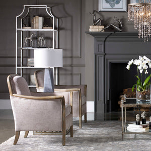   Twisted Gray Glass Table Lamp | Oroa.com