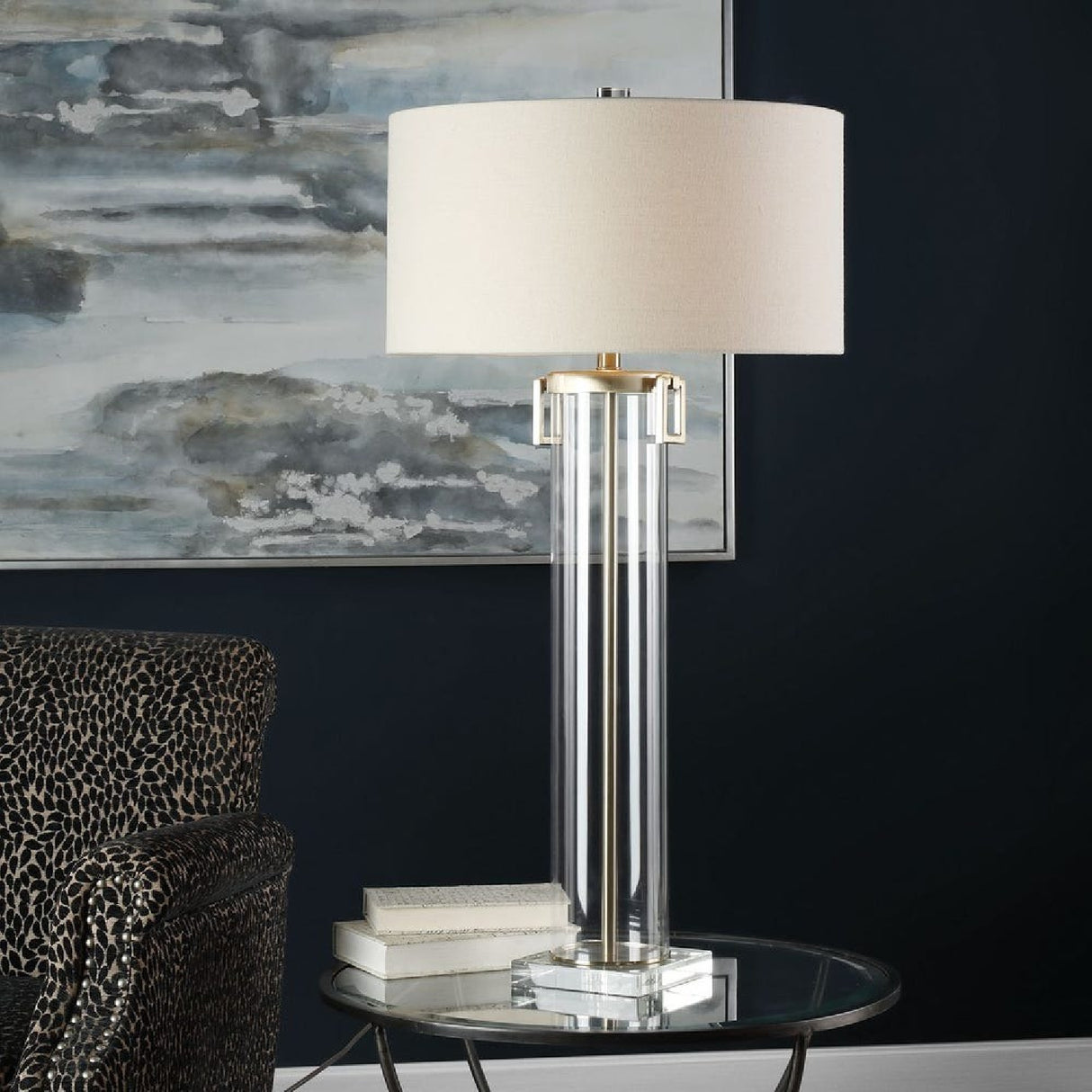   Clear Cylindrical Table Lamp | Oroa.com
