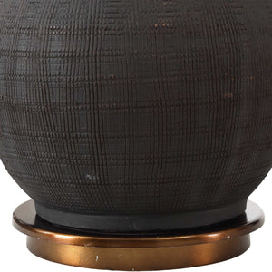   Rounded Black Ceramic Table Lamp | Oroa.com