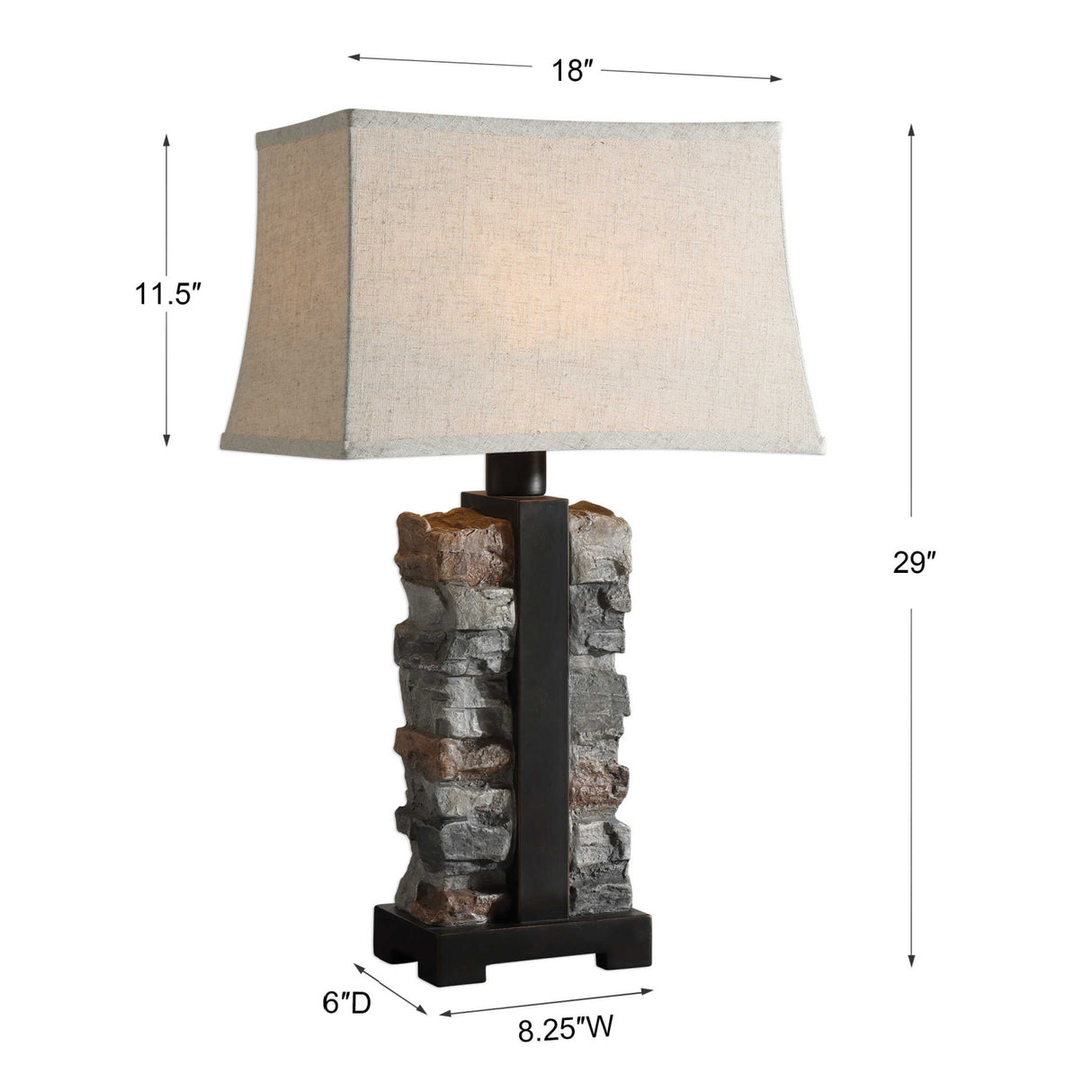   Stacked Stone Indoor/Outdoor Table Lamp | Oroa.com
