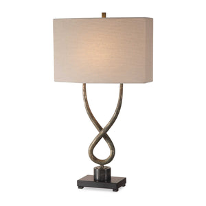   Twisted Aged Silver Table Lamp | Oroa.com