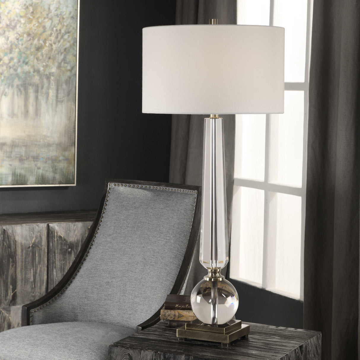   Tapered Crystal Table Lamp | Oroa.com