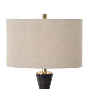   Hourglass Black Marble Table Lamp | Oroa.com