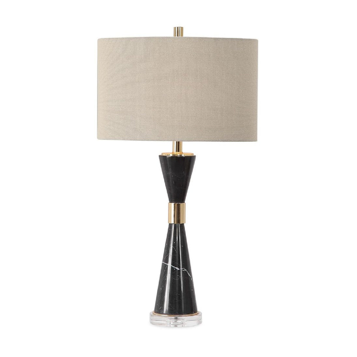   Hourglass Black Marble Table Lamp | Oroa.com