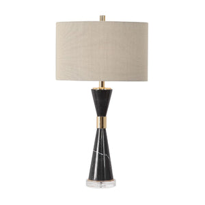   Hourglass Black Marble Table Lamp | Oroa.com
