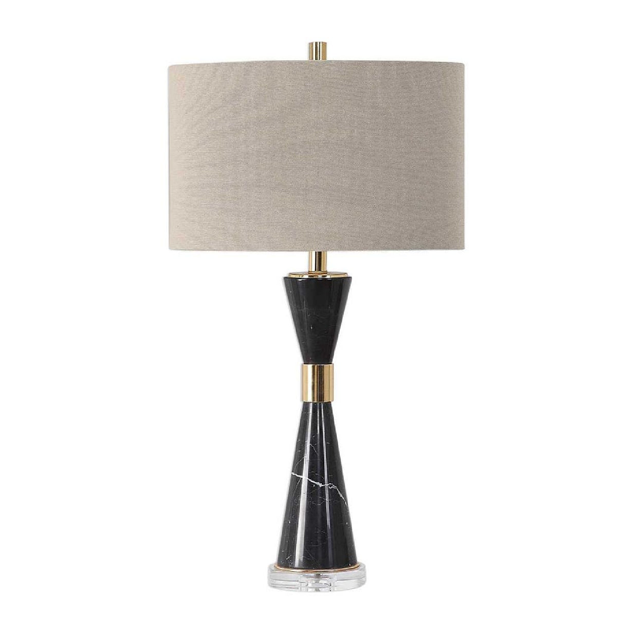   Hourglass Black Marble Table Lamp | Oroa.com