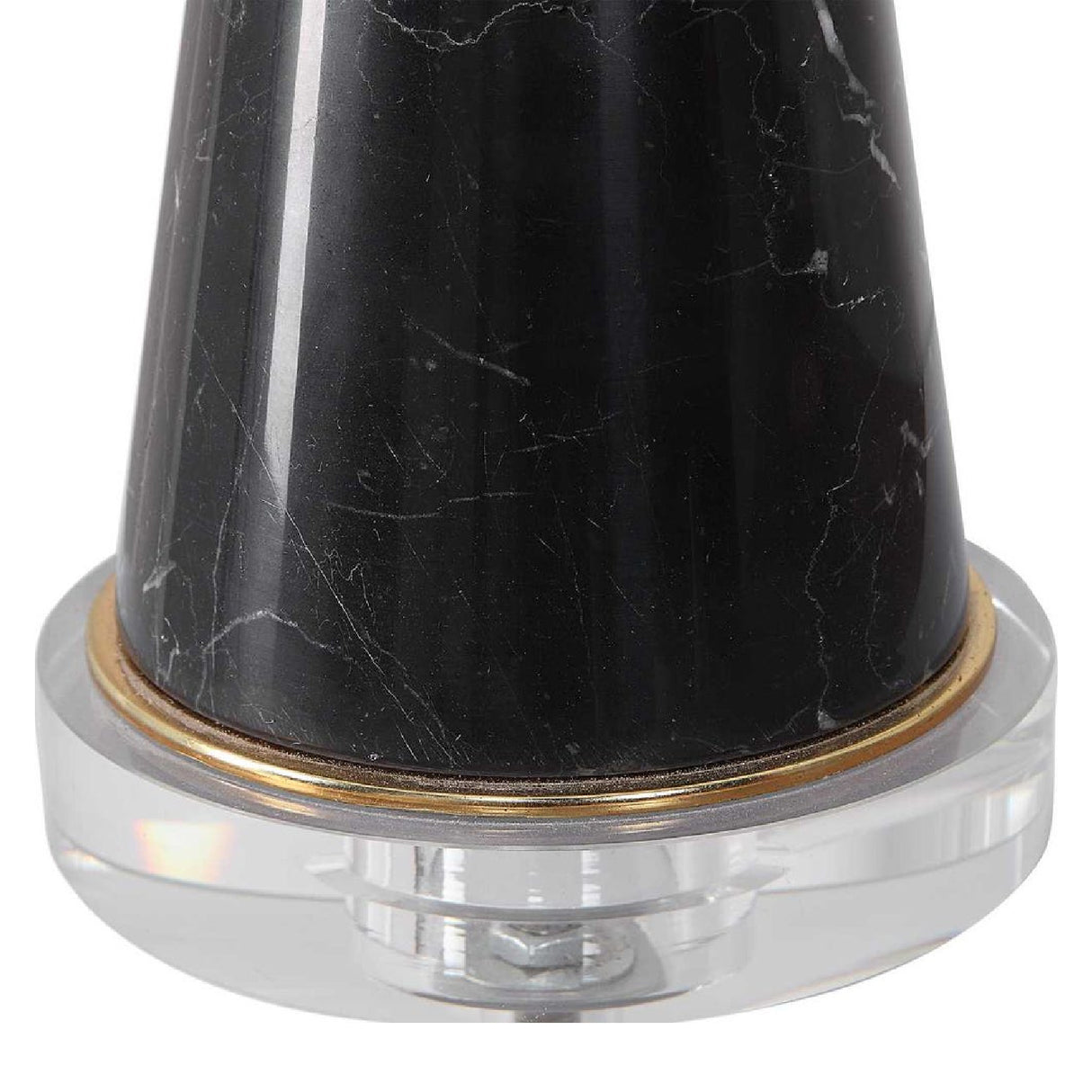   Hourglass Black Marble Table Lamp | Oroa.com