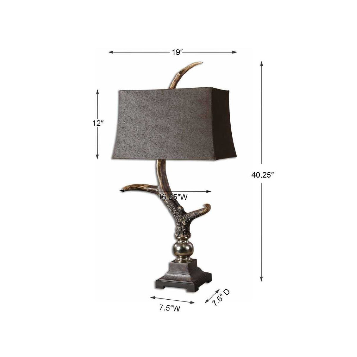   Brown Suede Shade Table Lamp | Oroa.com
