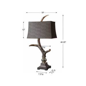   Brown Suede Shade Table Lamp | Oroa.com