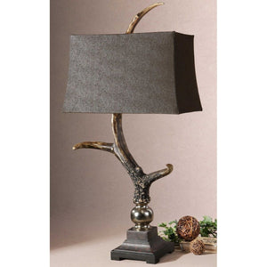   Brown Suede Shade Table Lamp | Oroa.com