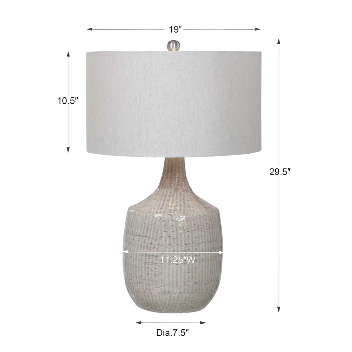   Gray Ceramic Table Lamp | Oroa.com