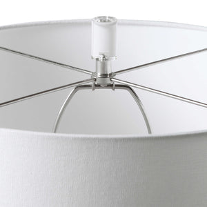   White Ceramic Grid Table Lamp | Oroa.com