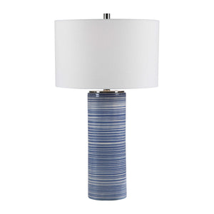  Blue Stripes Ceramic Table Lamp | Oroa.com