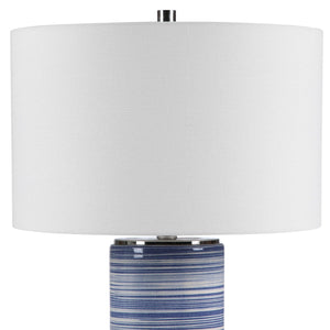   Blue Stripes Ceramic Table Lamp | Oroa.com