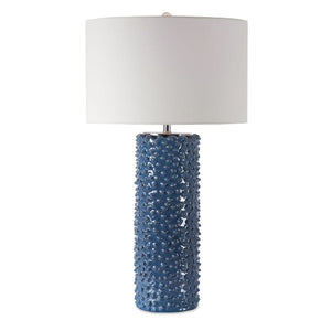   Blue Textured Ceramic Table Lamp | Oroa.com