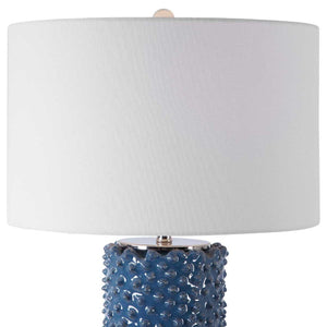   Blue Textured Ceramic Table Lamp | Oroa.com