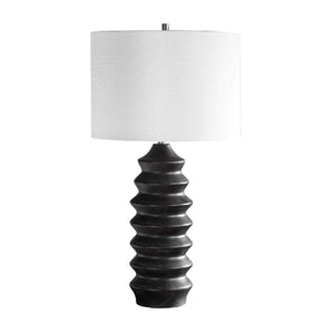   Rustic Black Wood Table Lamp | Oroa.com
