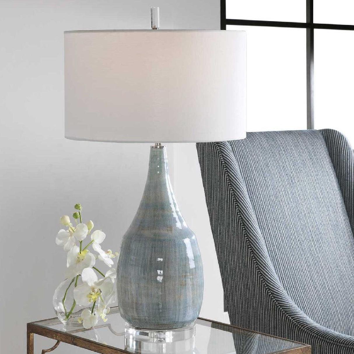   Crackle Glazed Ceramic Table Lamp | Oroa.com