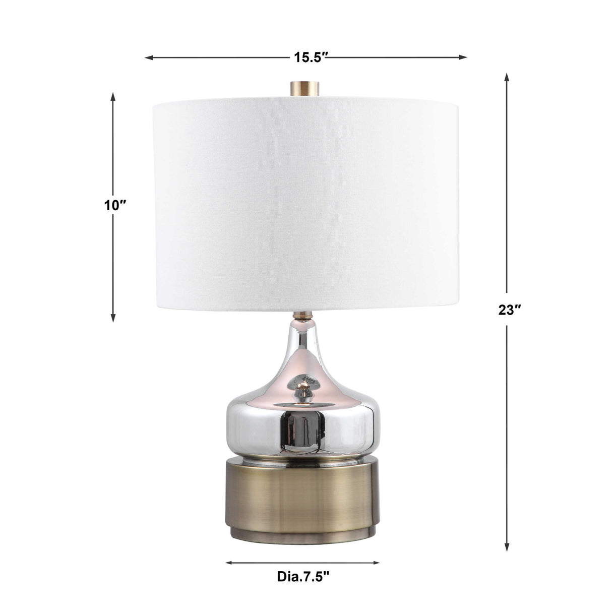   Chrome Glass Table Lamp | Oroa.com