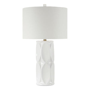   Glossy White Ceramic Table Lamp | Oroa.com
