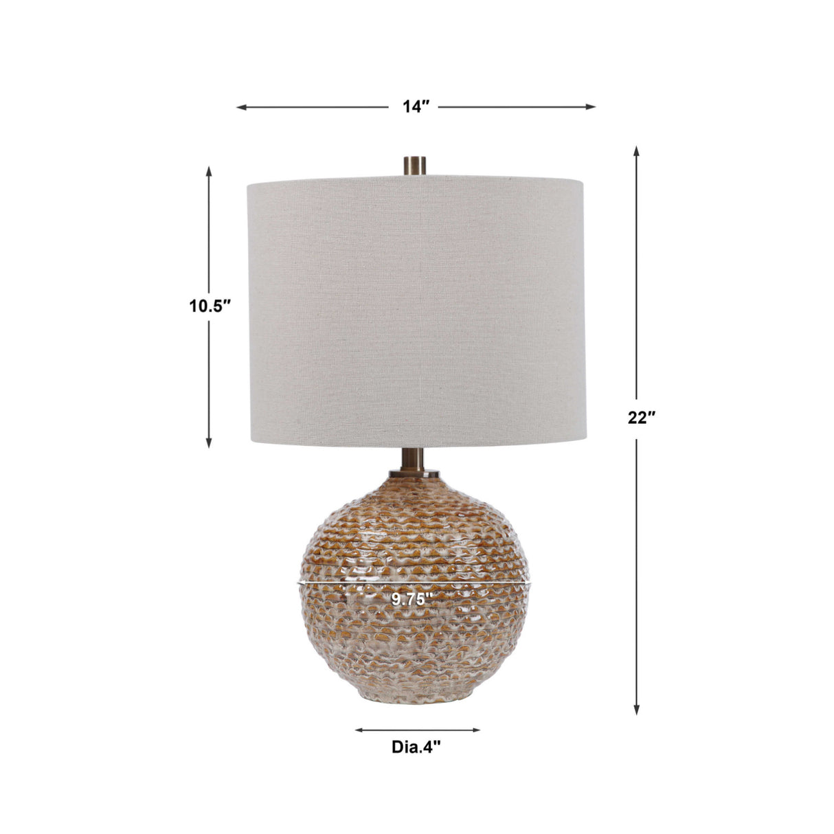   Wavy Ribbed Ceramic Table Lamp | Oroa.com