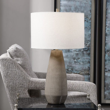   Modern European furniture - Crackled Gray Ceramic Table Lamp - www.oroa.com | Oroa.com