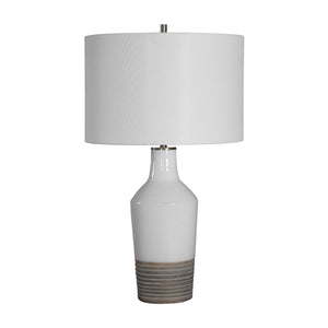   Crackled White Ceramic Table Lamp | Oroa.com