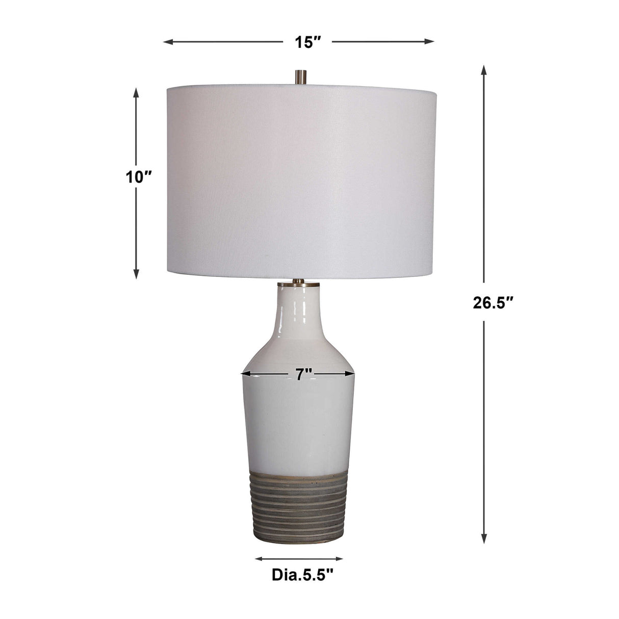   Crackled White Ceramic Table Lamp | Oroa.com