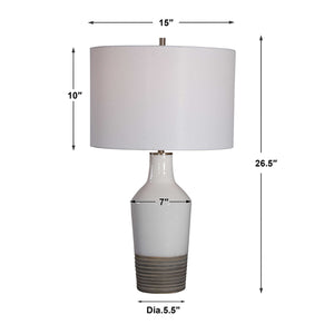   Crackled White Ceramic Table Lamp | Oroa.com