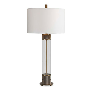   Cylindrical Clear Glass Table Lamp | Oroa.com