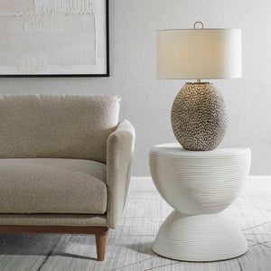   Pitted Gray Ceramic Table Lamp | Oroa.com