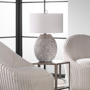   Pitted Gray Ceramic Table Lamp | Oroa.com