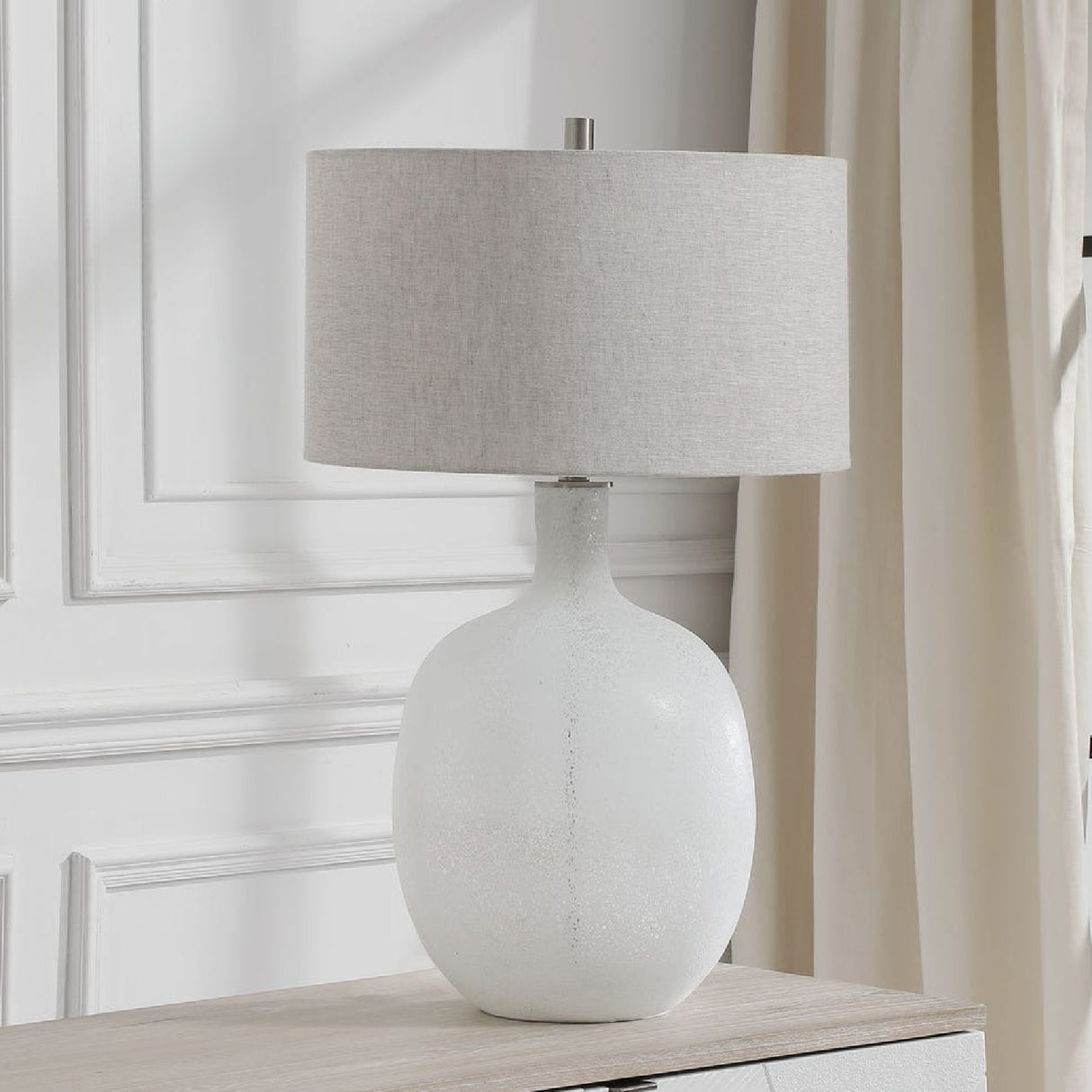   Mottled White Glass Table Lamp | Oroa.com