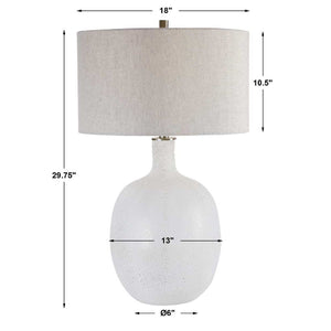   Mottled White Glass Table Lamp | Oroa.com